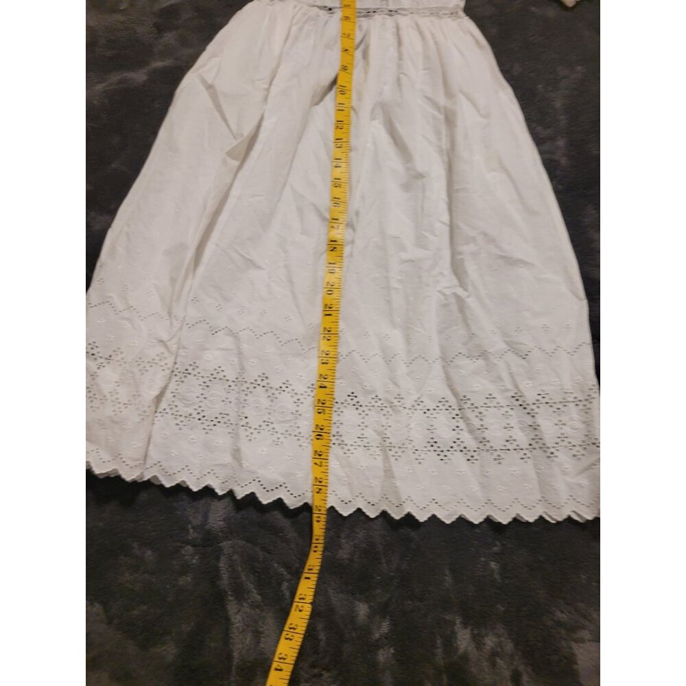 Antiq White Baby Christening Baptism Gown Lace Embroidery Heirloom Flaw - Picture 4 of 7